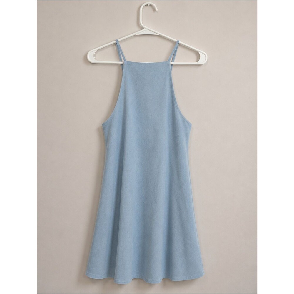 NEW Faux Suede Lightweight Blue Wishlist Brand Boutique Sleeveless size Large - Picture 4 of 6